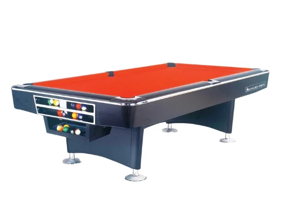 buy knight shot turbo 9ft commercial pool table – ball return – black finish | knight shot uae