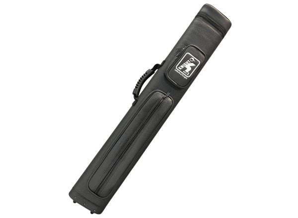 knight shot billiard cue leather hard case | 2×4 (2 butts x 4 shafts) | black