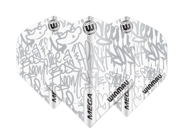 winmau mega standard white dart flights