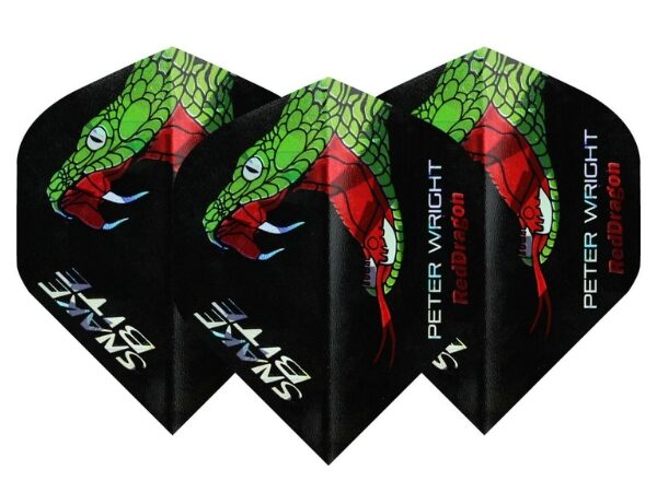 Red Dragon Peter Wright holographic dart flights Snakebite design