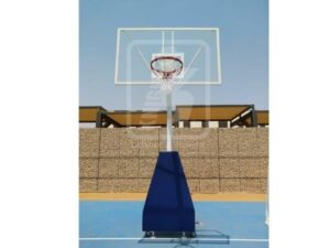 Outdoor court installation in Dubai – basketball posts supplied and fitted by Knight Shot