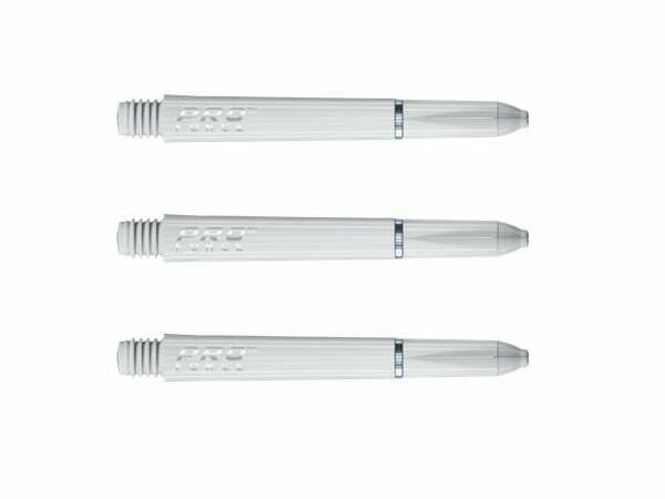 winmau pro force white dart shafts | medium