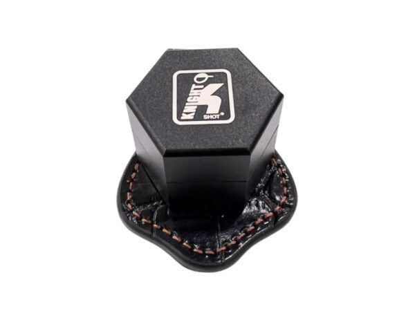 Knight Shot Chalk Holder Black K1 with Leather Clip Holder for Billiards