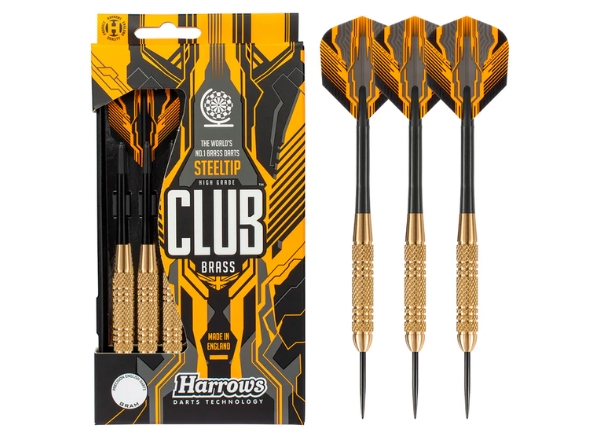 Harrows Club Brass Steel Tip Darts 22g