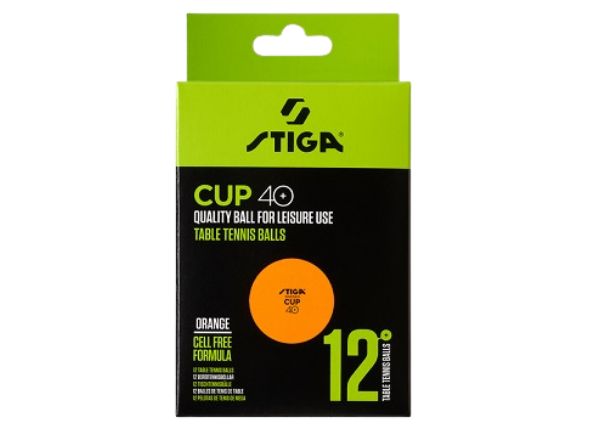 Stiga Table Tennis Balls Cup Orange 40 Plus 12pcs Pack Training and Practice Balls