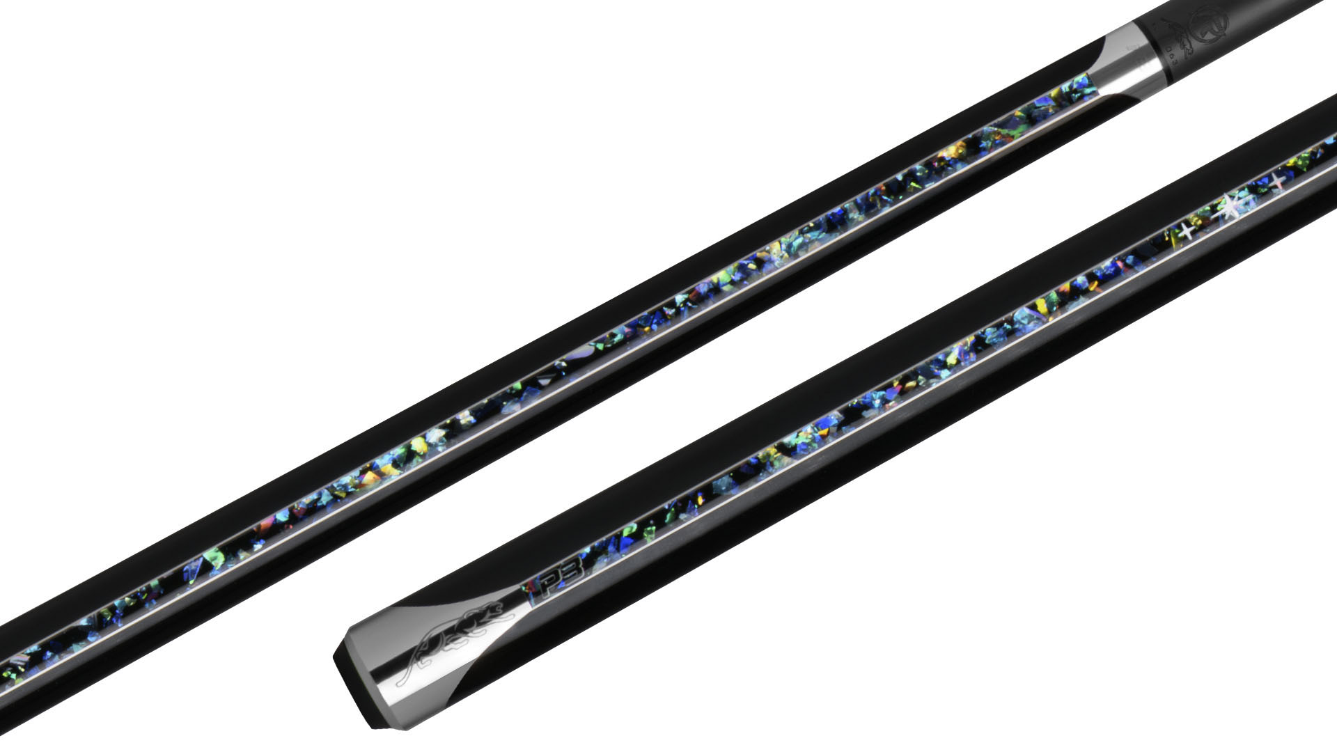 Predator P3 Galaxy Black Pool Cue with Gloss Galaxy stripe and Uni-Loc Quick Release joint