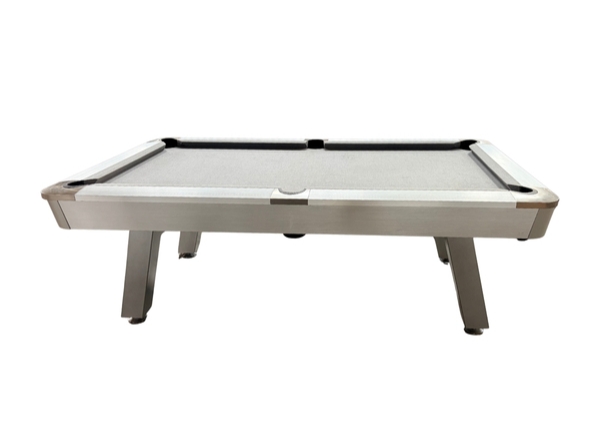 knight shot outdoor pool table 7ft – grey finish