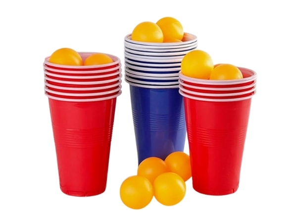 knight shot beer pong cups & balls set – 24 cups + 24 balls | uae party pack (copy)