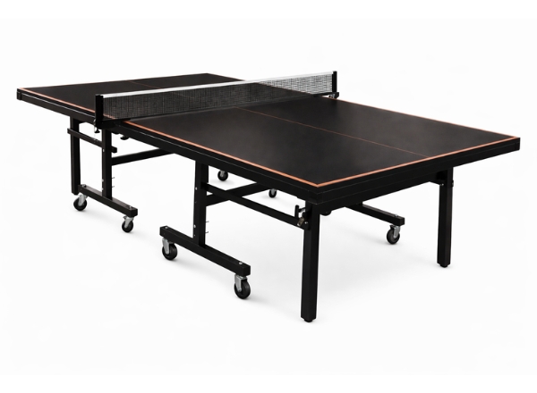 knight shot velox table tennis indoor black & neon orange finish – 25mm top thickness with wheels